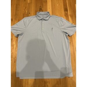 Johnnie-O Polo Shirt Mens‎ Large Blue Patterned Golf Performance Modelo Oro